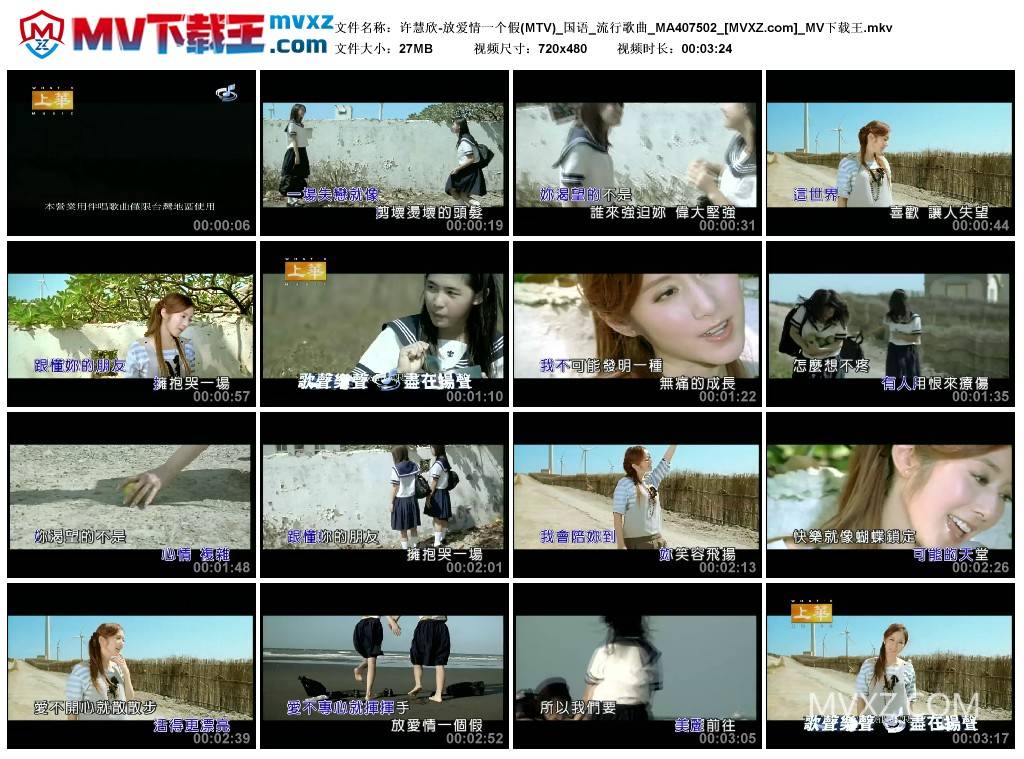 许慧欣-放爱情一个假(MTV)_国语_流行歌曲_MA407502